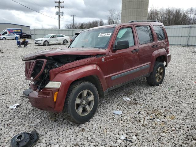 1J8GN28KX8W106586 - 2008 JEEP LIBERTY SPORT BURGUNDY photo 1