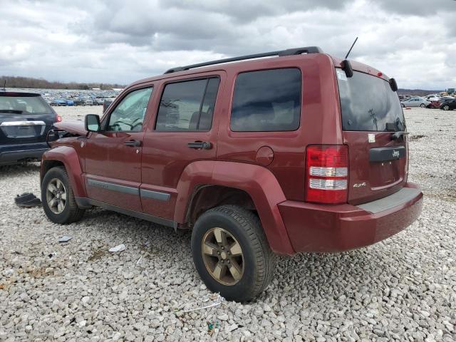 1J8GN28KX8W106586 - 2008 JEEP LIBERTY SPORT BURGUNDY photo 2