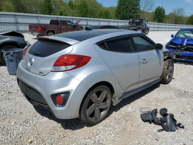 KMHTC6AE8FU230951 - 2015 HYUNDAI VELOSTER TURBO SILVER photo 3