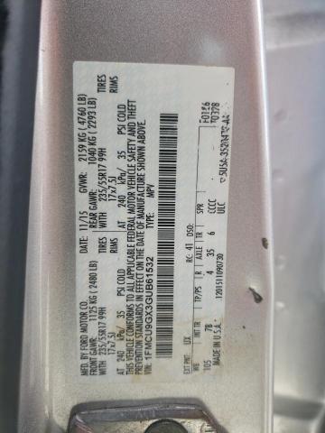 1FMCU9GX3GUB61532 - 2016 FORD ESCAPE SE SILVER photo 13