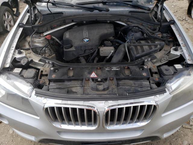 5UXWX9C51D0A21254 - 2013 BMW X3 XDRIVE28I SILVER photo 12