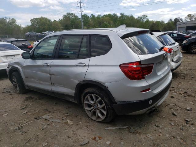 5UXWX9C51D0A21254 - 2013 BMW X3 XDRIVE28I SILVER photo 2