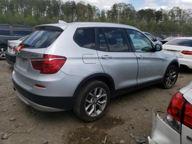 5UXWX9C51D0A21254 - 2013 BMW X3 XDRIVE28I SILVER photo 3