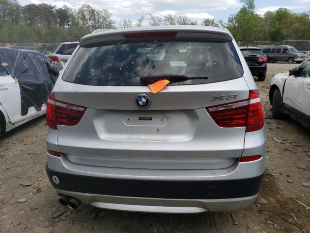 5UXWX9C51D0A21254 - 2013 BMW X3 XDRIVE28I SILVER photo 6