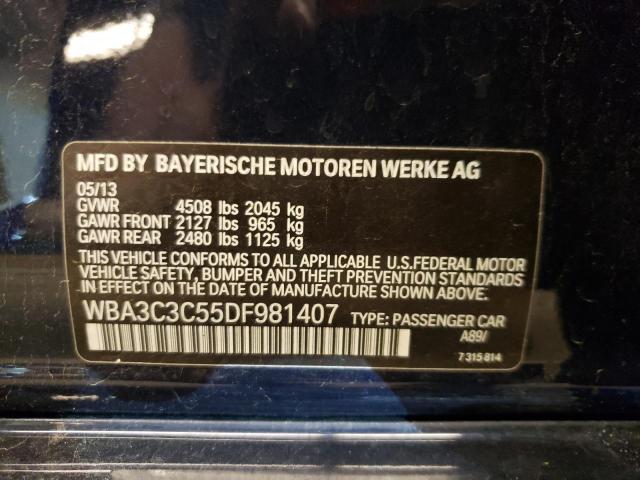 WBA3C3C55DF981407 - 2013 BMW 320 I XDRIVE BLUE photo 12