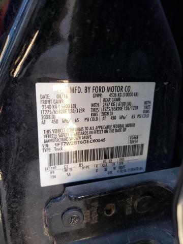 1FT7W2BT6GEC60545 - 2016 FORD F250 SUPER DUTY BLACK photo 12