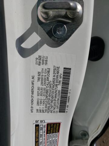 5J8TC2H76KL032293 - 2019 ACURA RDX ADVANCE WHITE photo 12