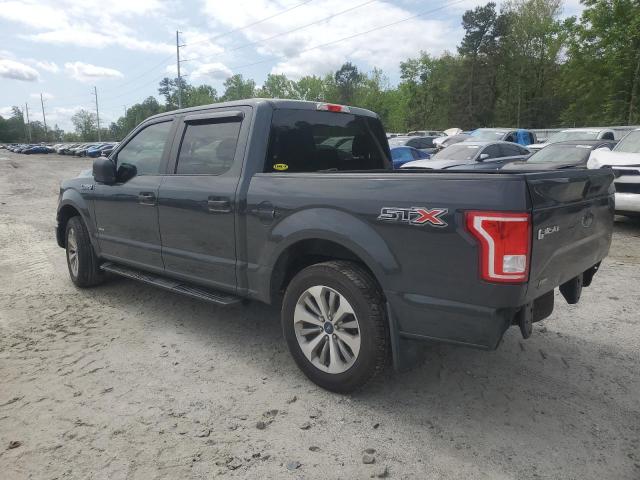1FTEW1CP2HFB29224 - 2017 FORD F150 SUPERCREW GRAY photo 2