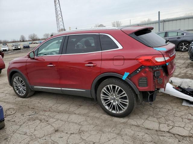 2LMTJ8LR9GBL29260 - 2016 LINCOLN MKX RESERVE წითელი ფოტო 2