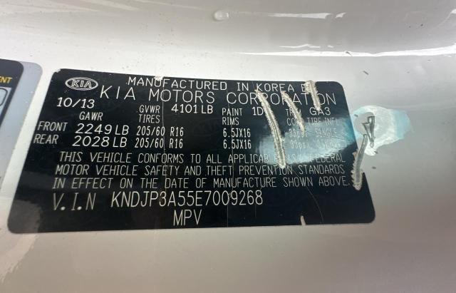 KNDJP3A55E7009268 - 2014 KIA SOUL + WHITE photo 10