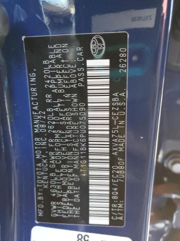 4T1G11BK6PU075090 - 2023 TOYOTA CAMRY SE NIGHT SHADE BLUE photo 13