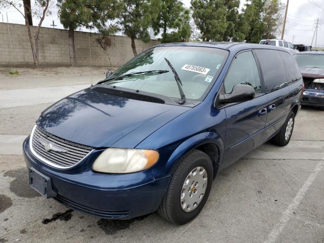 2C4GP44322R652844 - 2002 CHRYSLER TOWN & COU LX BLUE photo 1