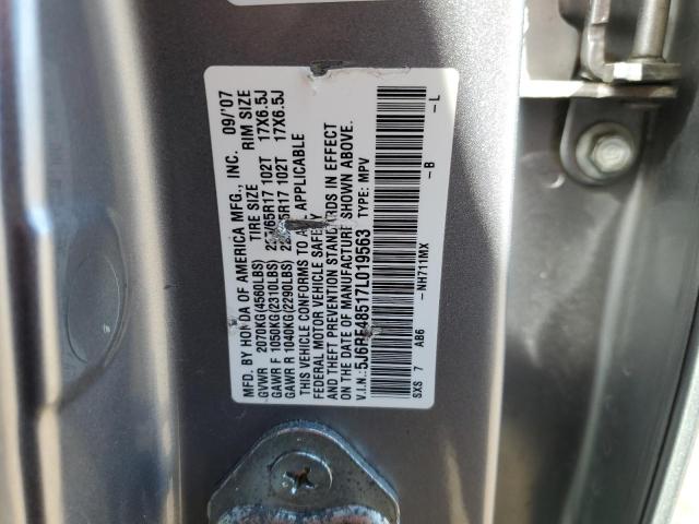 5J6RE48517L019563 - 2007 HONDA CR-V EX SILVER photo 14