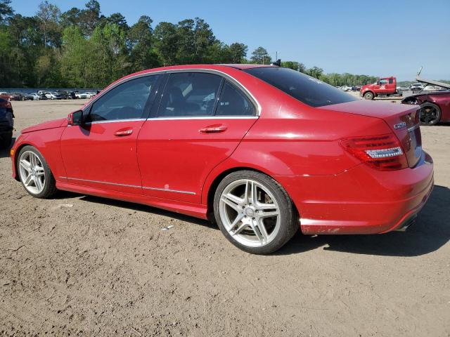 WDDGF4HB1DA747395 - 2013 MERCEDES-BENZ C 250 RED photo 2