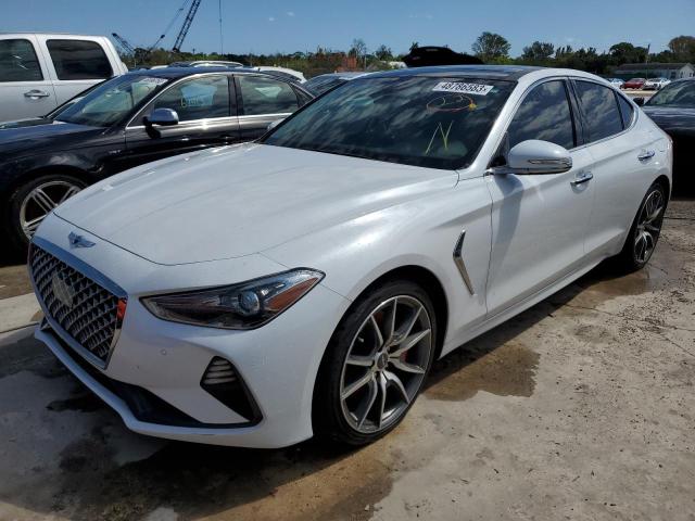 KMTG74LE7KU013950 - 2019 GENESIS G70 ELITE WHITE photo 1