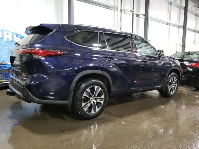 5TDHZRBHXLS521499 - 2020 TOYOTA HIGHLANDER XLE Mavi foto 3