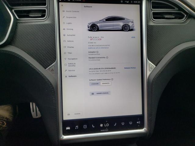 5YJSA1E45HF200781 - 2017 TESLA MODEL S Արծաթագույն լուսանկար 9