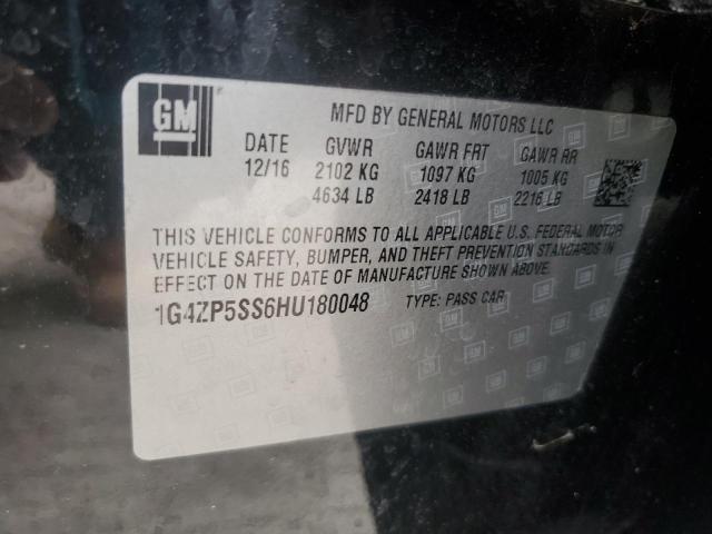 1G4ZP5SS6HU180048 - 2017 BUICK LACROSSE ESSENCE შავი ფოტო 12