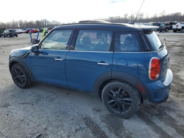 WMWZC3C50BWL80557 - 2011 MINI COOPER S COUNTRYMAN BLUE photo 2