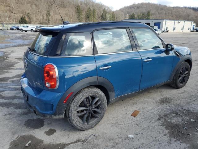 WMWZC3C50BWL80557 - 2011 MINI COOPER S COUNTRYMAN BLUE photo 3