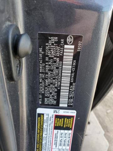 4T1BK3EK0AU608900 - 2010 TOYOTA CAMRY SE CHARCOAL photo 12