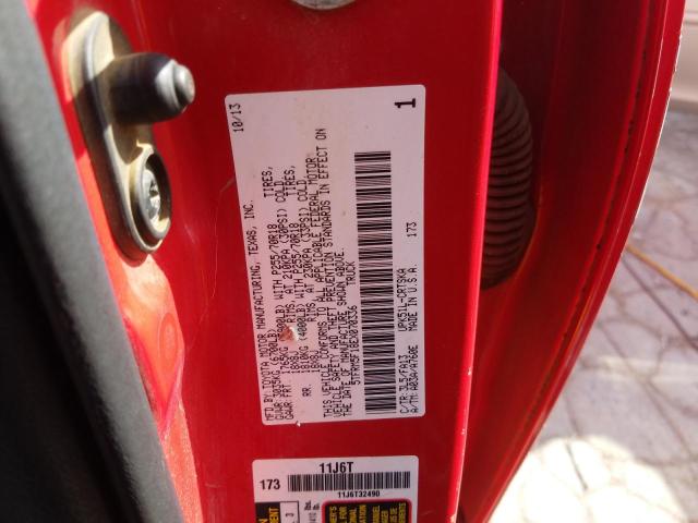 5TFRM5F18EX070336 - 2014 TOYOTA TUNDRA DOUBLE CAB SR/SR5 RED photo 12