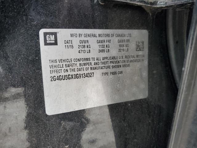 2G4GU5GX0G9134327 - 2016 BUICK REGAL GS Қара фото 12