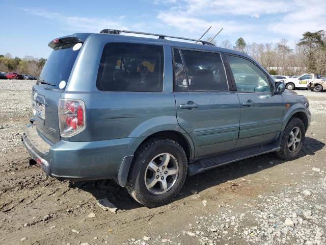 5FNYF18767B032746 - 2007 HONDA PILOT EXL BLUE photo 3