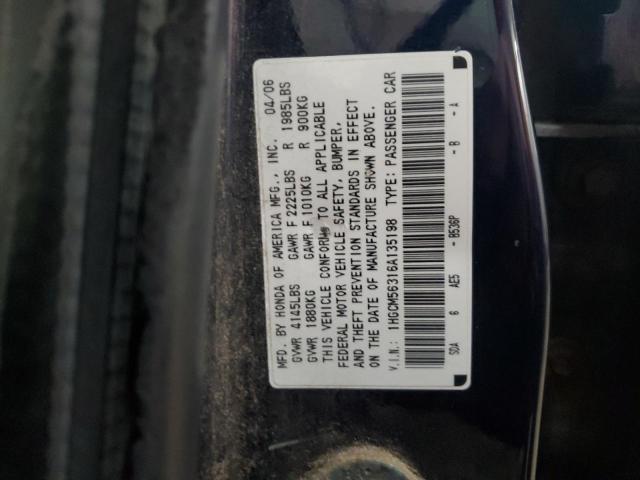 1HGCM56316A135198 - 2006 HONDA ACCORD SE BLUE photo 12