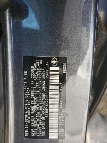 4T1BE46K27U690956 - 2007 TOYOTA CAMRY CE CHARCOAL photo 12