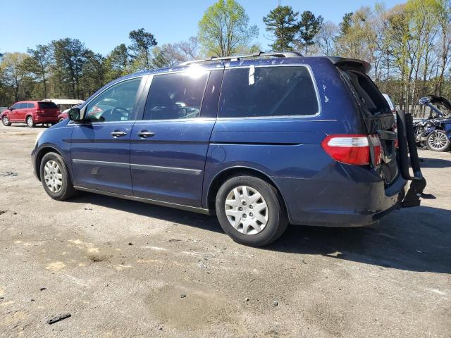 5FNRL38206B076656 - 2006 HONDA ODYSSEY LX BLUE photo 2