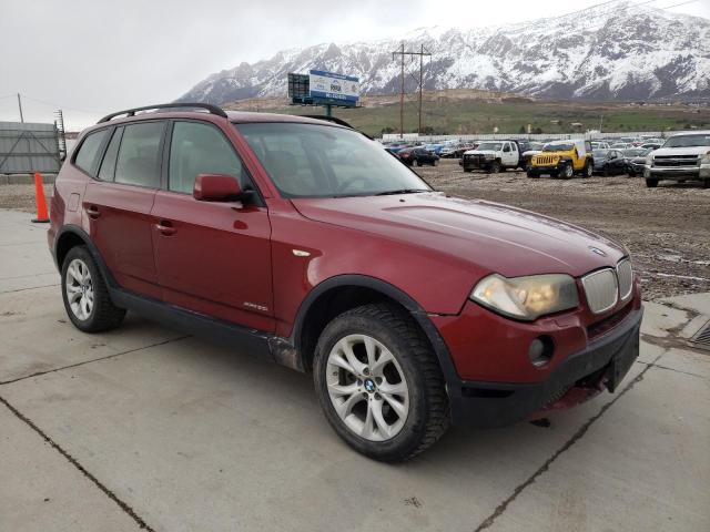 WBXPC93439WJ30666 - 2009 BMW X3 XDRIVE30I RED photo 4