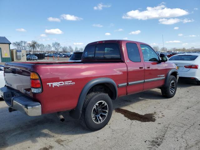 5TBBT4415YS078530 - 2000 TOYOTA TUNDRA ACCESS CAB RED photo 3