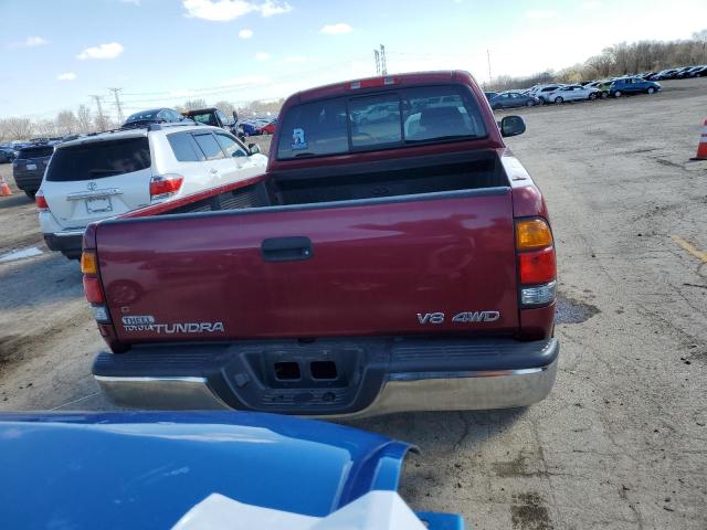 5TBBT4415YS078530 - 2000 TOYOTA TUNDRA ACCESS CAB RED photo 6