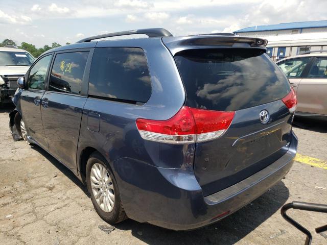 5TDYK3DC8ES448767 - 2014 TOYOTA SIENNA XLE BLUE photo 3