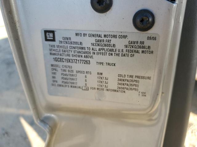 1GCEC19X37Z177263 - 2007 CHEVROLET SILVERADO C1500 CLASSIC Bej foto 12
