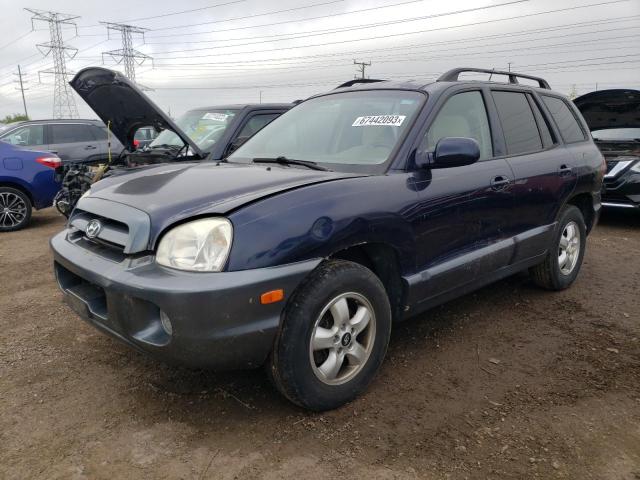 KM8SC73D55U929748 - 2006 HYUNDAI SANTA FE GLS BLUE photo 1