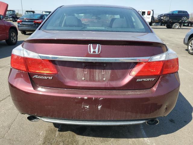 1HGCR2F5XFA223295 - 2015 HONDA ACCORD SPORT MAROON photo 6