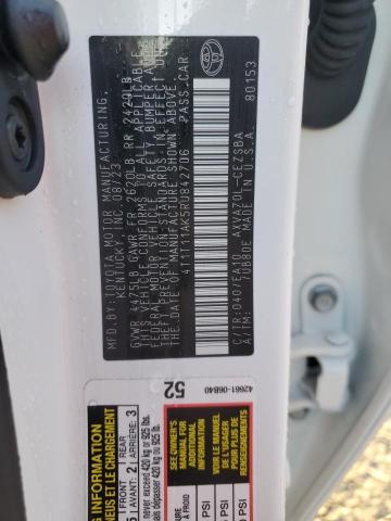 4T1T11AK5RU842706 - 2024 TOYOTA CAMRY SE NIGHT SHADE WHITE photo 13