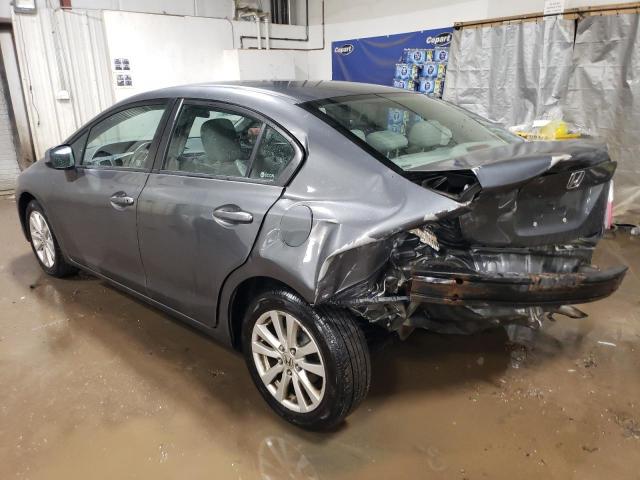 19XFB2F98CE012382 - 2012 HONDA CIVIC EXL GRAY photo 2
