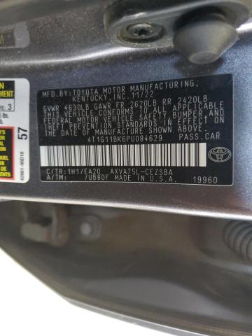 4T1G11BK6PU084629 - 2023 TOYOTA CAMRY SE NIGHT SHADE GRAY photo 12