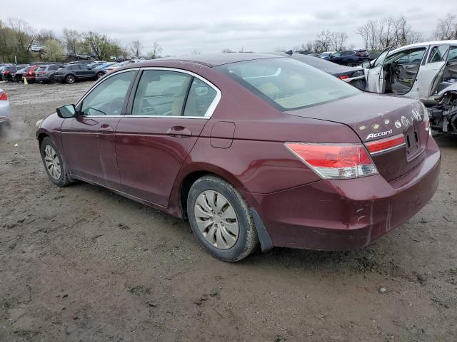 1HGCP2F38CA239365 - 2012 HONDA ACCORD LX BURGUNDY photo 2