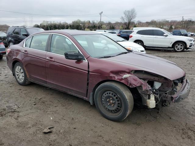 1HGCP2F38CA239365 - 2012 HONDA ACCORD LX BURGUNDY photo 4