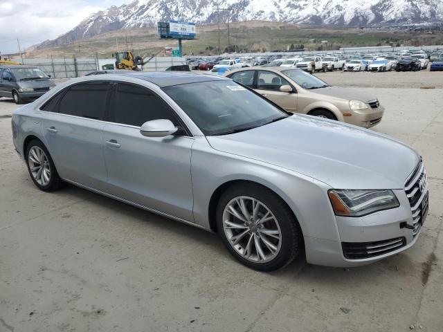 WAURVAFDXBN023717 - 2011 AUDI A8 L QUATTRO SILVER photo 4