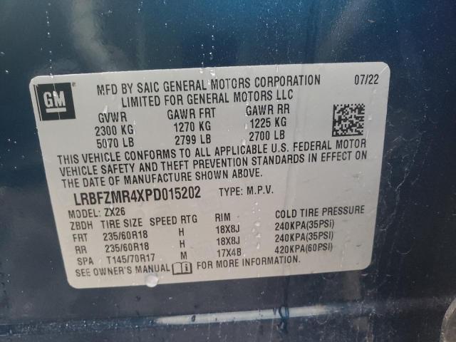 LRBFZMR4XPD015202 - 2023 BUICK ENVISION PREFERRED 蓝色 照片 13