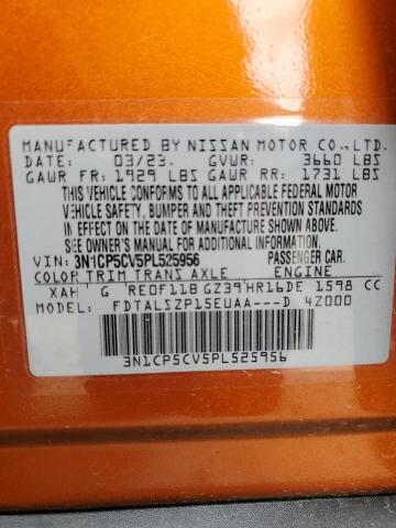 3N1CP5CV5PL525956 - 2023 NISSAN KICKS SV ORANGE photo 14