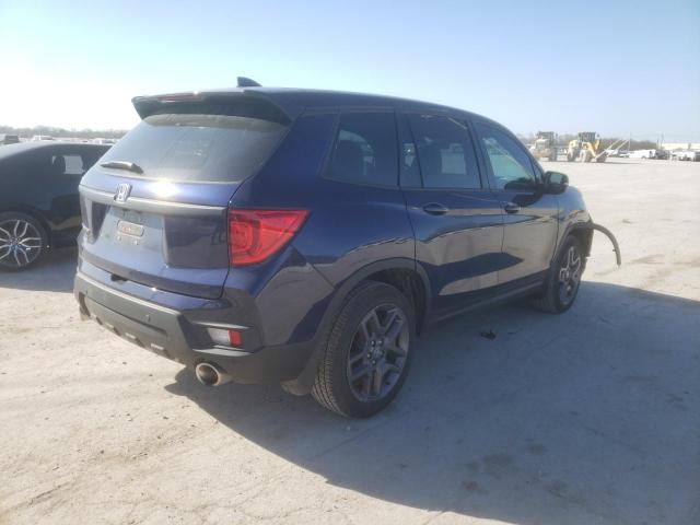 5FNYF7H50NB004407 - 2022 HONDA PASSPORT EXL BLUE photo 3