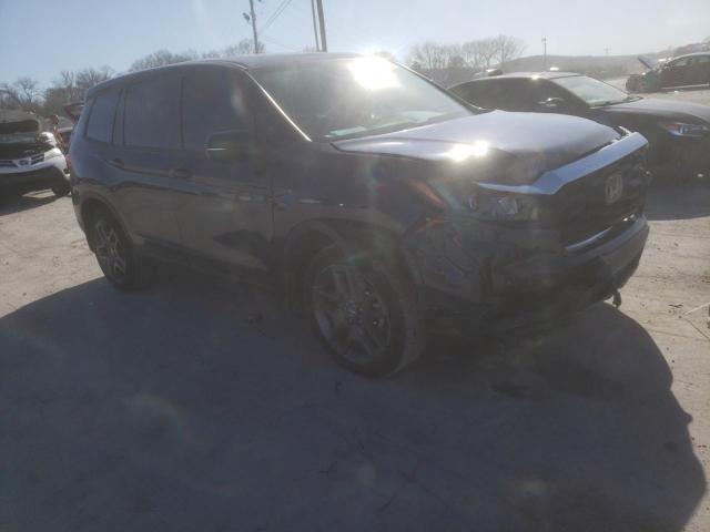 5FNYF7H50NB004407 - 2022 HONDA PASSPORT EXL BLUE photo 4