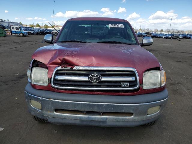 5TBBT44112S223974 - 2002 TOYOTA TUNDRA ACCESS CAB RED photo 5