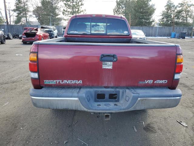 5TBBT44112S223974 - 2002 TOYOTA TUNDRA ACCESS CAB წითელი ფოტო 6